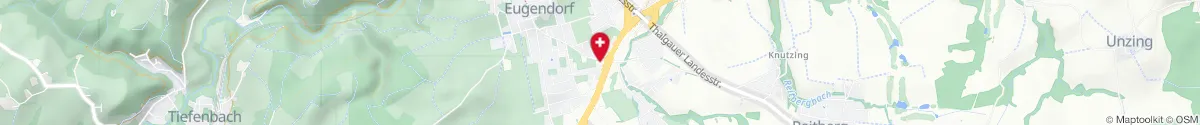 Kartendarstellung des Standorts für Die Apotheke Eugendorf in 5301 Eugendorf